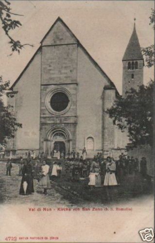 Cartolina Antica San Zeno, Val Di Non: Chiesa, Primo '900, Photoglob