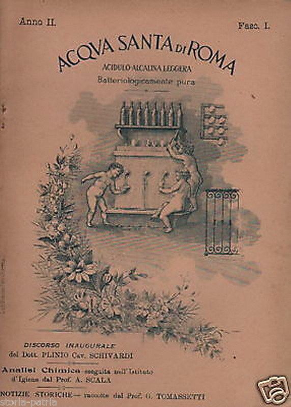 Acqua Santa Di Roma 1897: Tomassetti, Schivardi, Sorgente Acidula