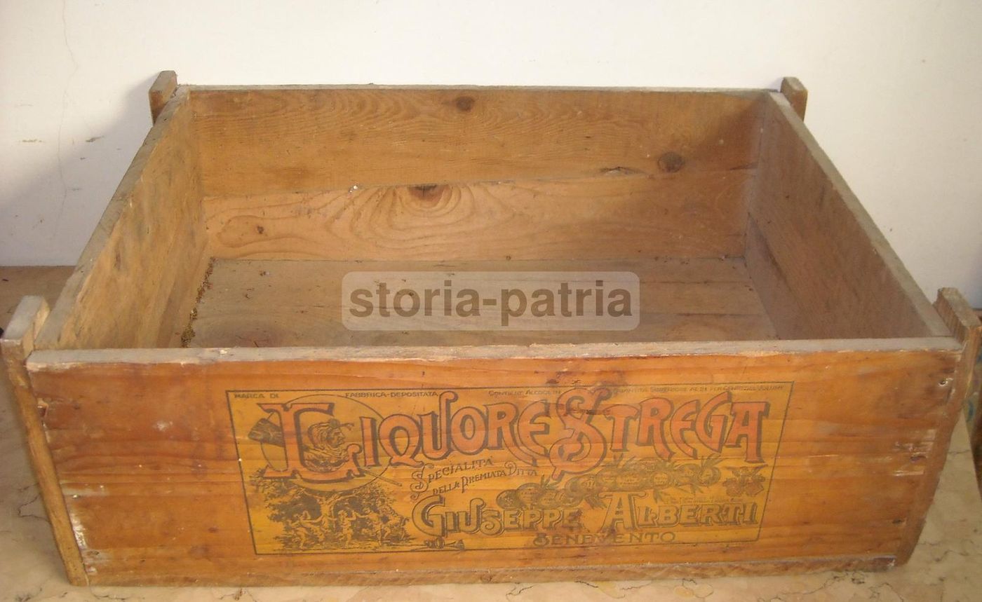 Cassa In Legno Liquore Strega Alberti Benevento Anni '30 Pubblicità