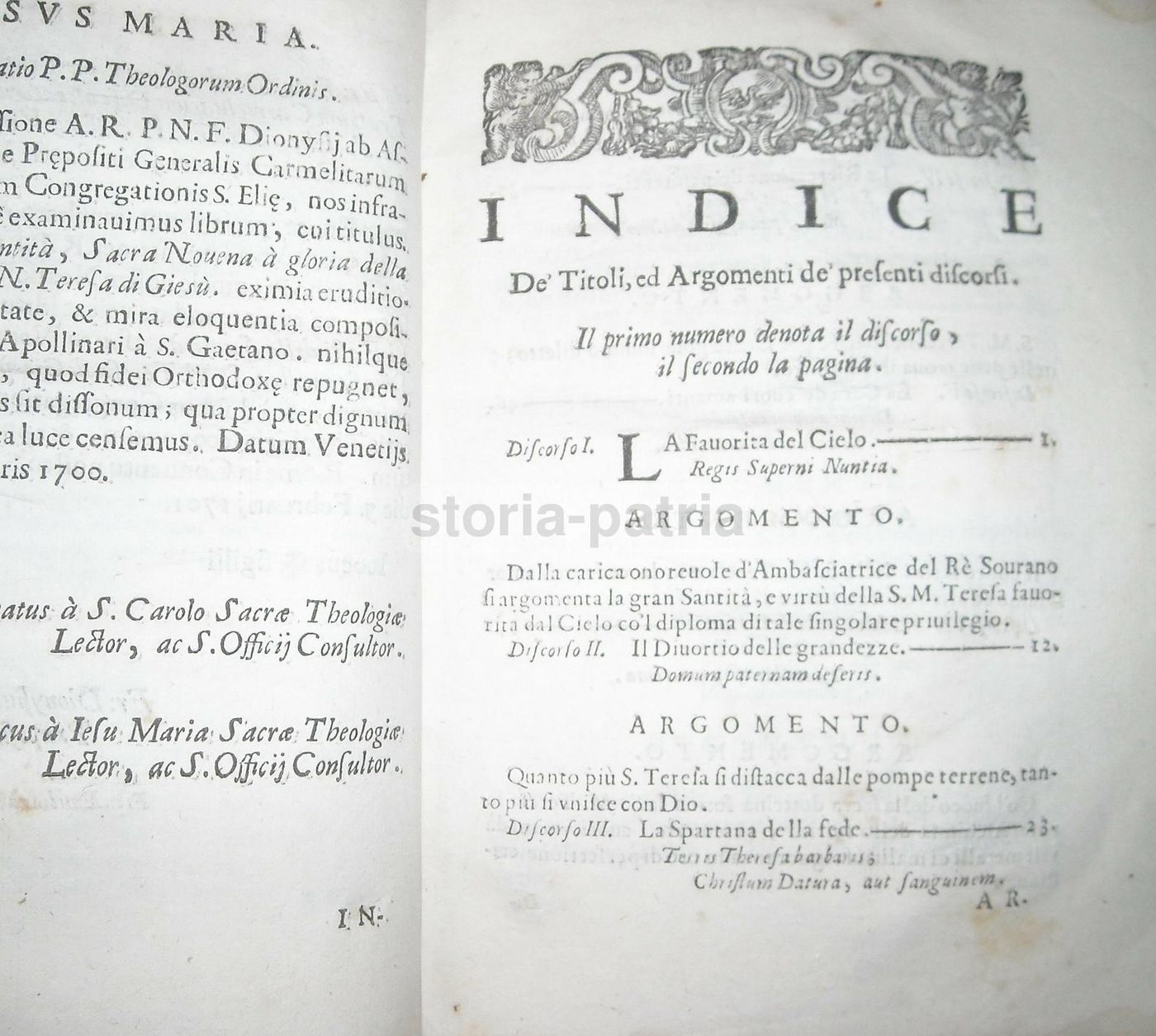 Santa Teresa Di Gesù, Sacra Novena, Venezia 1701, Carmelitani Scalzi