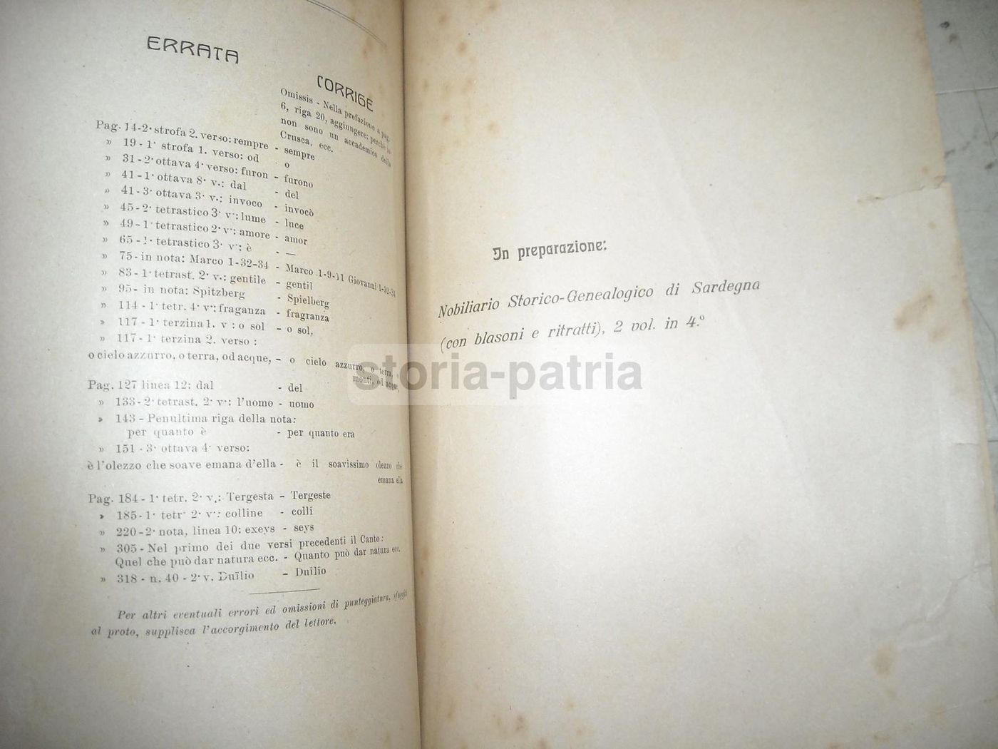 Sillabe Contate: Lorenzo Zapata Di Las Plassas (1925, Cagliari)