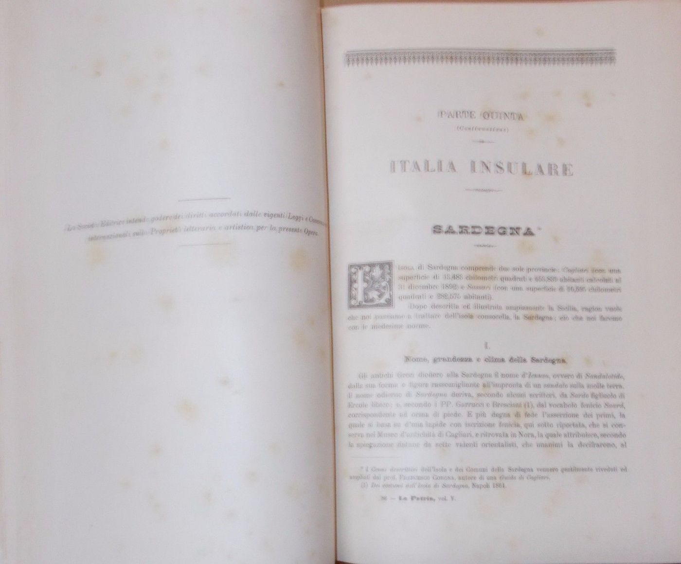 Sardegna, Corsica, Malta Di Strafforello, 1895: Geografia E Storia