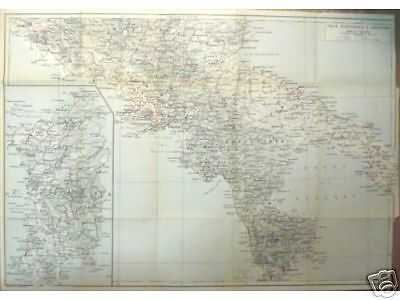 Carta Topografica Della Sardegna E Dell'Italia Meridionale, 1927