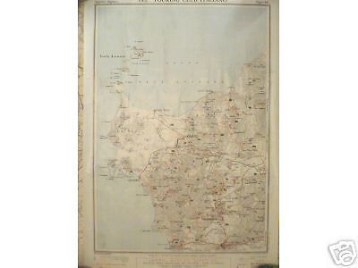 Mappa Geografica Antica Di Sassari E Alghero, TCI Bertarelli, Primo '900