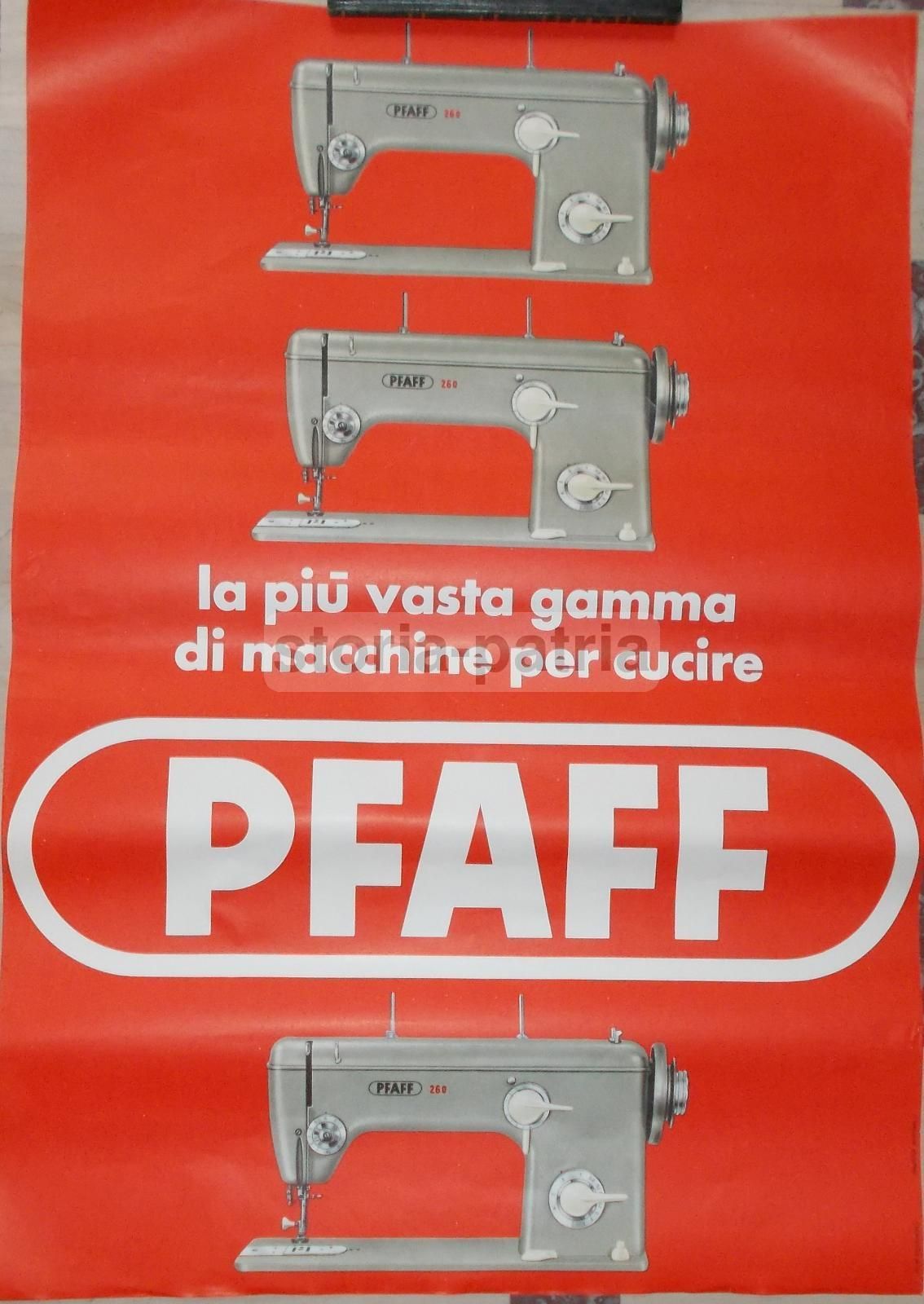 Manifesto Pubblicitario Pfaff: Macchine Per Cucire (anni '70)