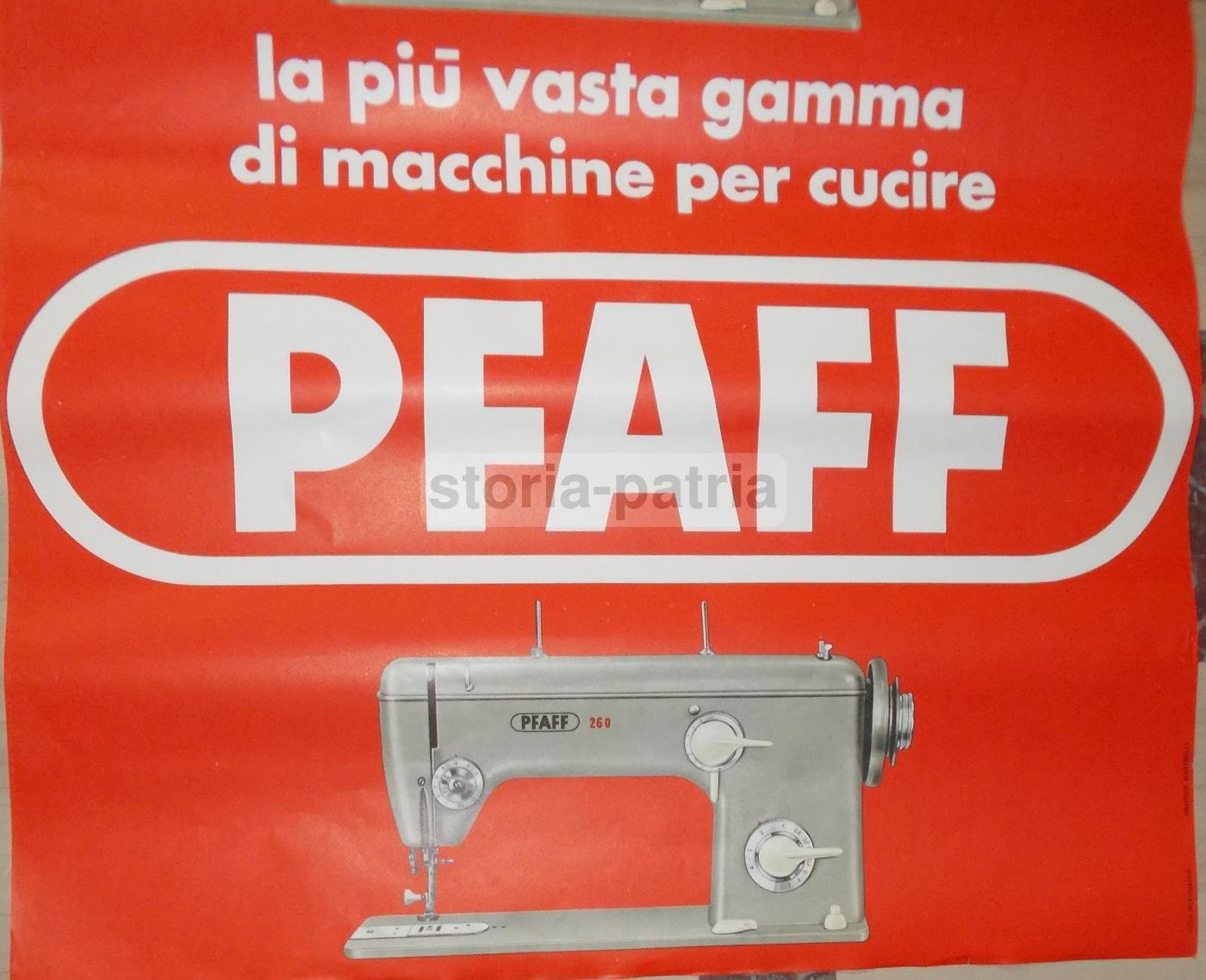 Manifesto Pubblicitario Pfaff: Macchine Per Cucire (anni '70)