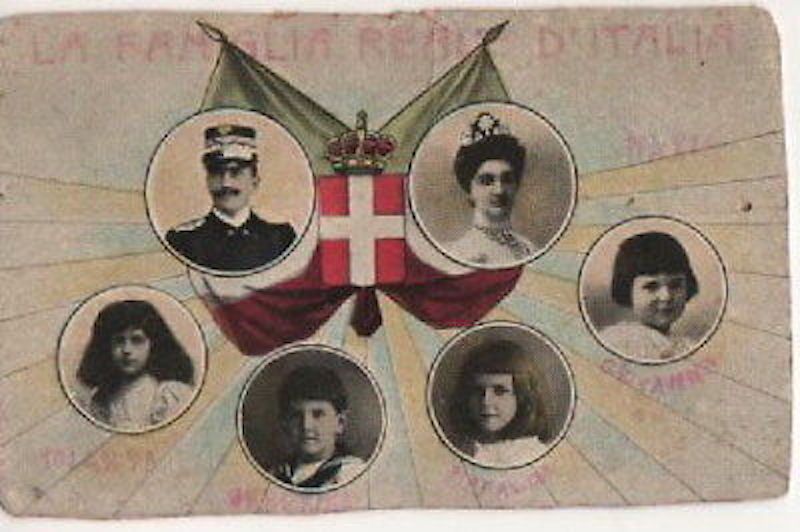 Cartolina Della Famiglia Reale d'Italia, Savoia, Epoca 1900, Tricolore