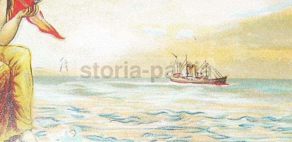 Etichetta Allegorica Industria Italiana Savoia Tricolore Navale