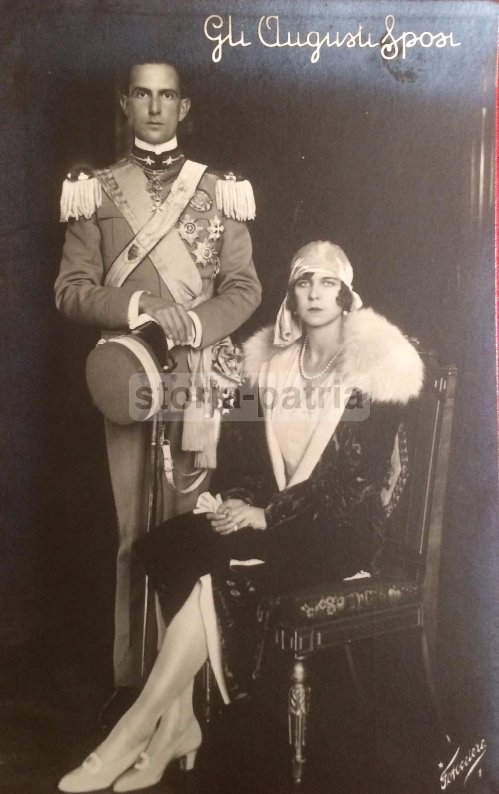Fotocartolina Reale: Umberto Di Savoia E Maria Josè, Fotocelere, Circa 1920