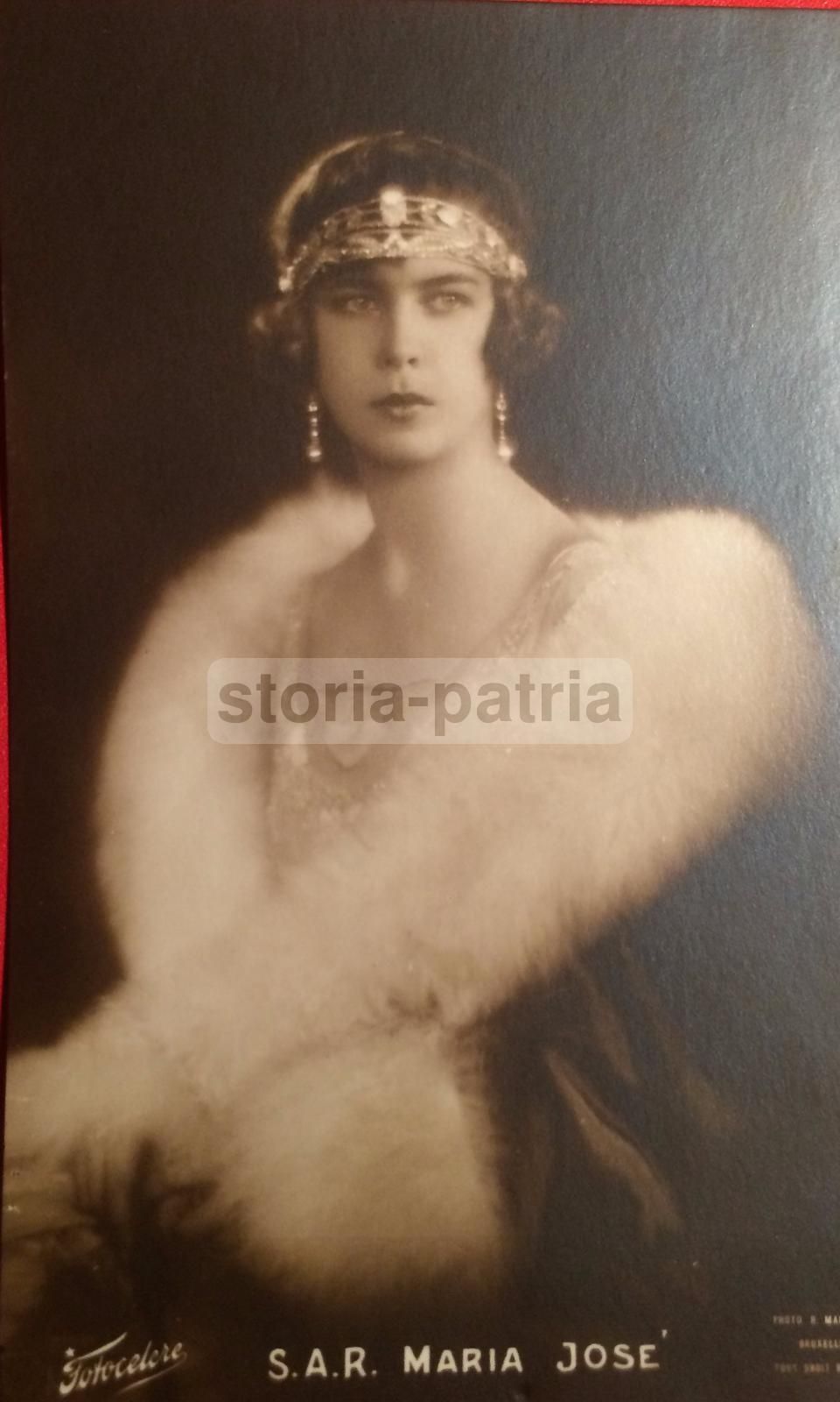 Foto Cartolina Maria José Di Savoia, Marchand, Belgio, Anni '20