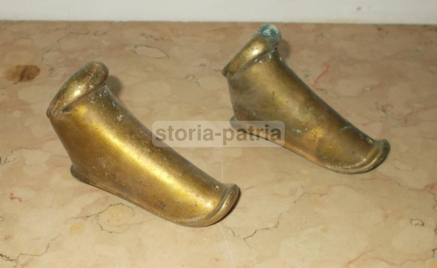 Scarpette Metalliche Per Piedi Mobili Anni '30 '50 In Ottone