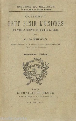 La Fine Dell'Universo Di C. De Kirwan (1901) Scienza E Bibbia
