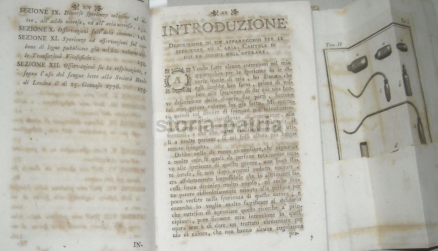 Priestley, Esperienze E Osservazioni Sopra Diverse Specie Di Aria (Napoli, 1784)