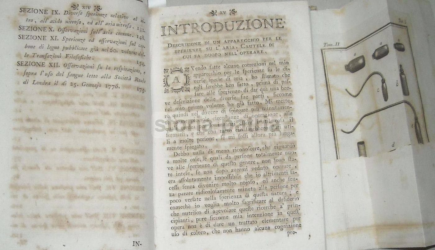 Priestley, Esperienze E Osservazioni Sopra Diverse Specie Di Aria (Napoli, 1784)