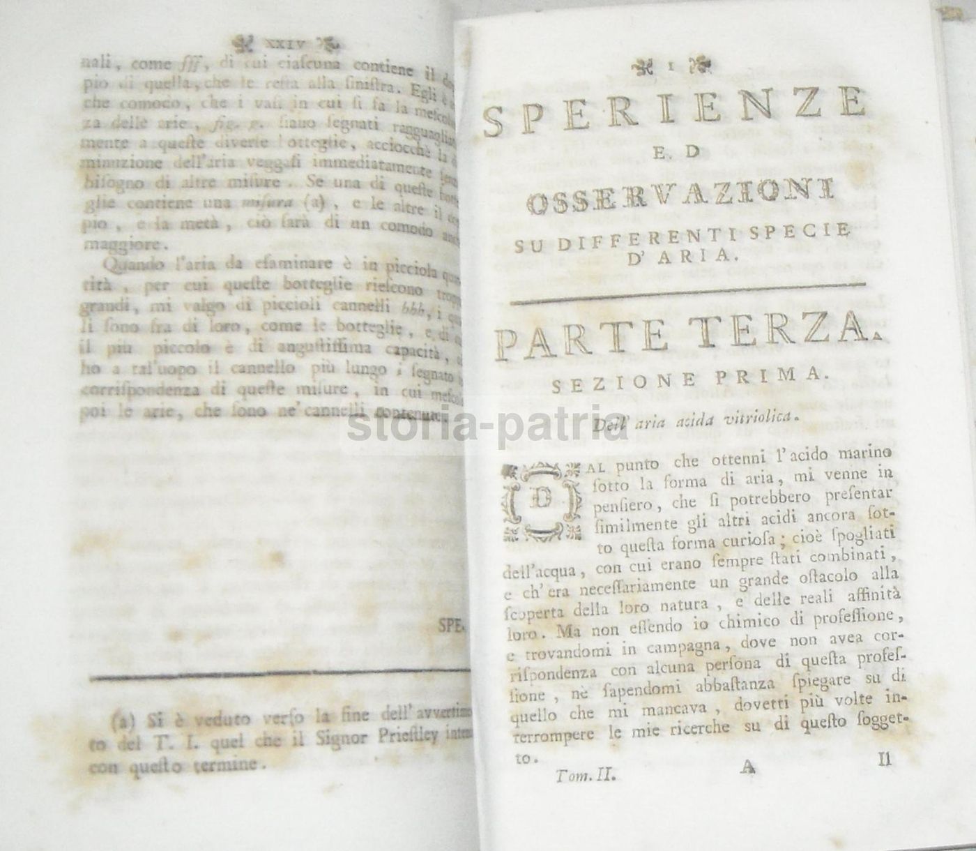 Priestley, Esperienze E Osservazioni Sopra Diverse Specie Di Aria (Napoli, 1784)