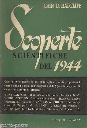 Scoperte Scientifiche Del 1944 Di John D. Ratcliff (Prima Edizione)