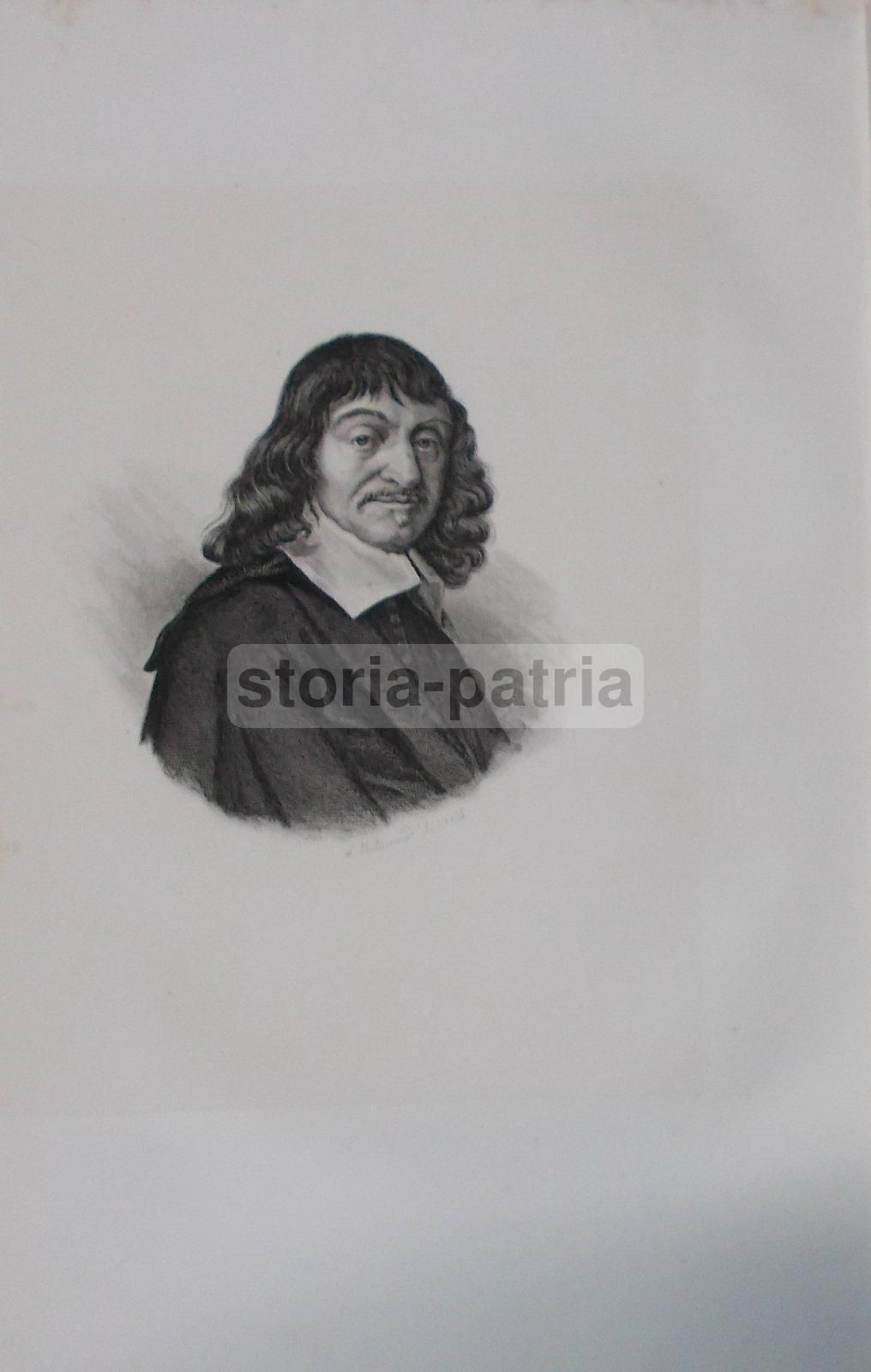 Ritratto Antico Di Cartesio, Incisione Batassand, 1835