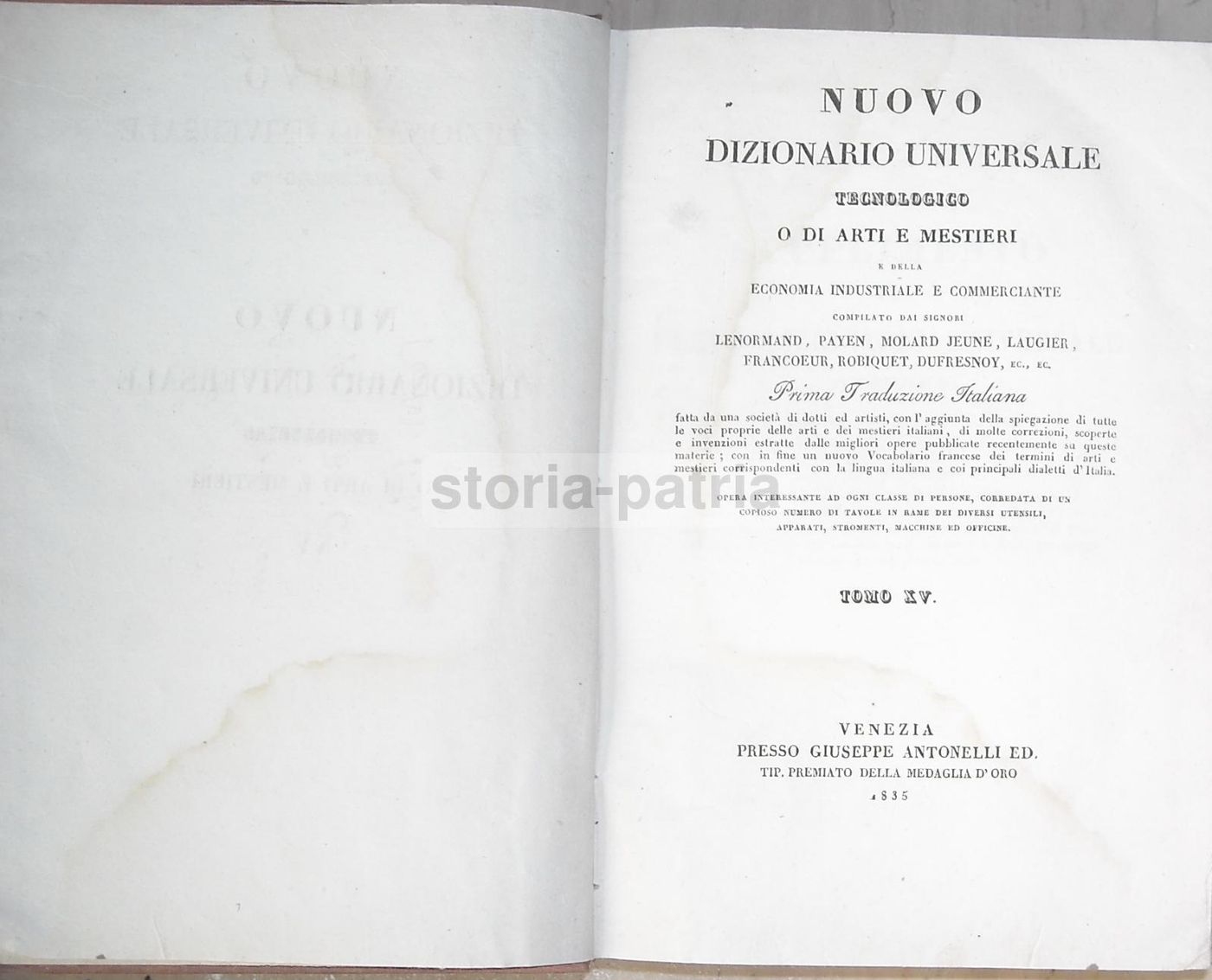 Nuovo Dizionario Universale Tecnologico O Di Arti E Mestieri (1830 1854)