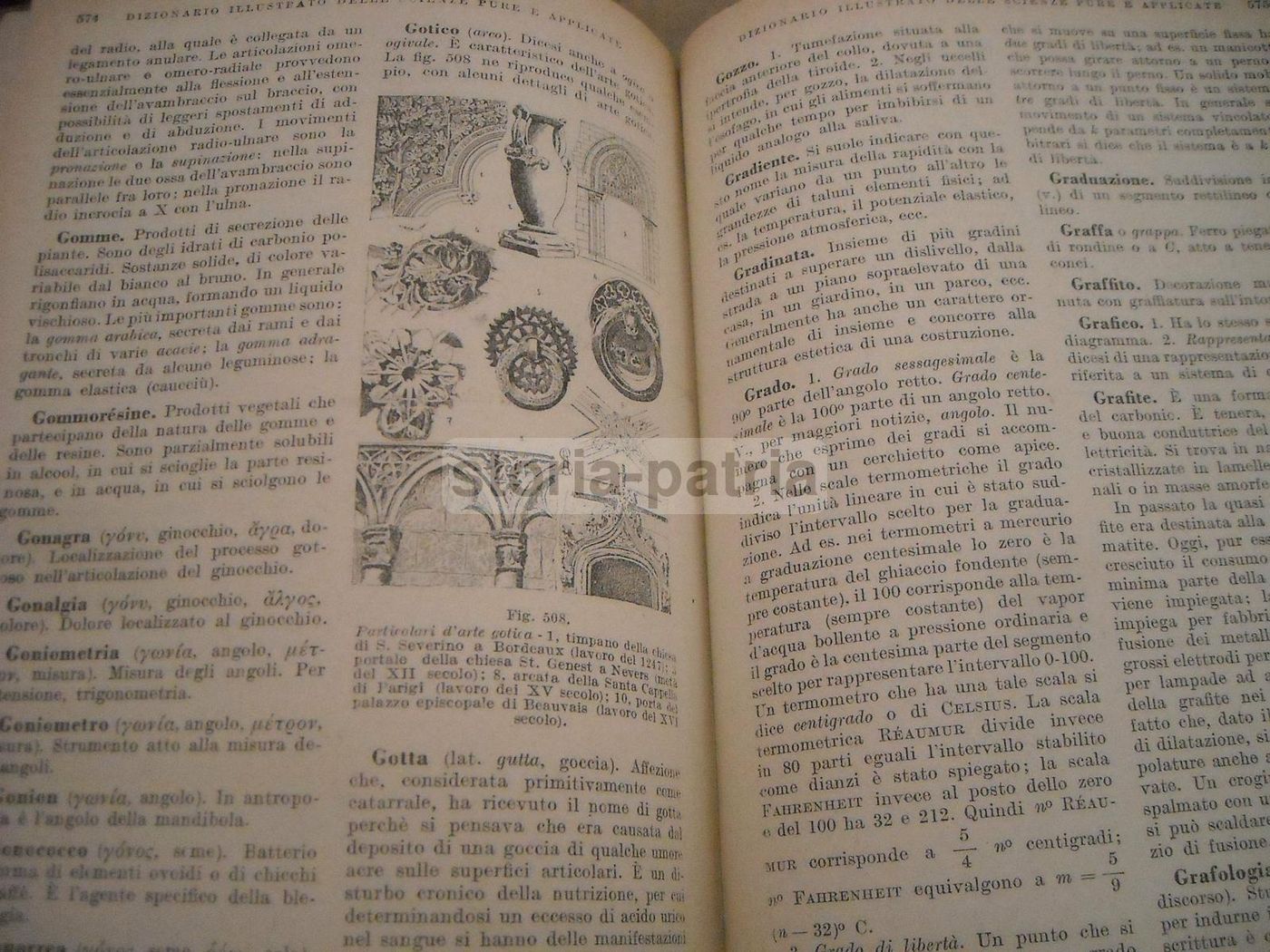 Dizionario Illustrato Delle Scienze Pure E Applicate, Hoepli 1935 1938