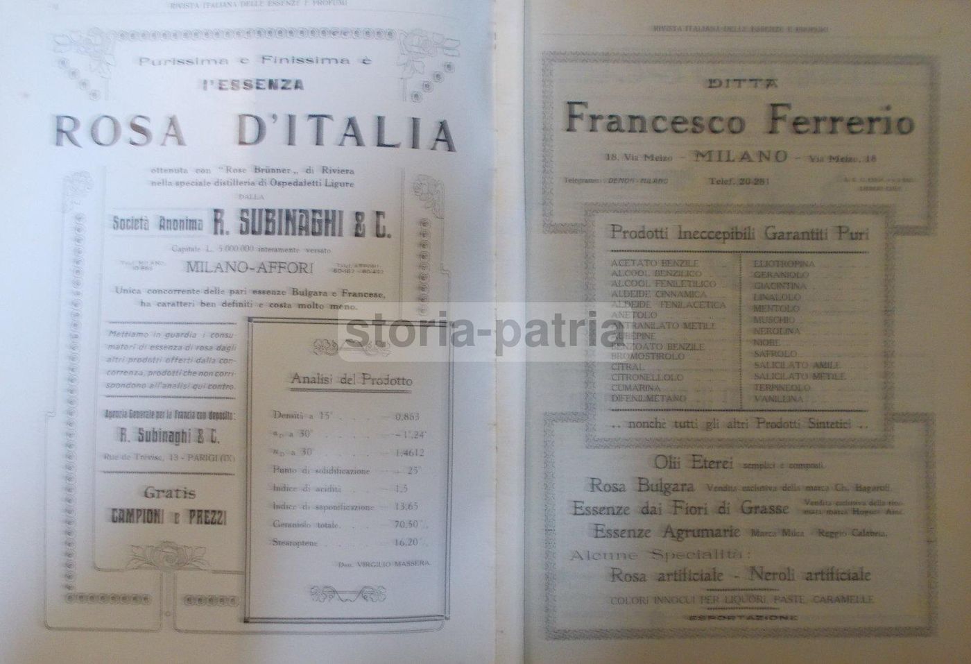 Rivista Italiana Delle Essenze E Profumi, 1921