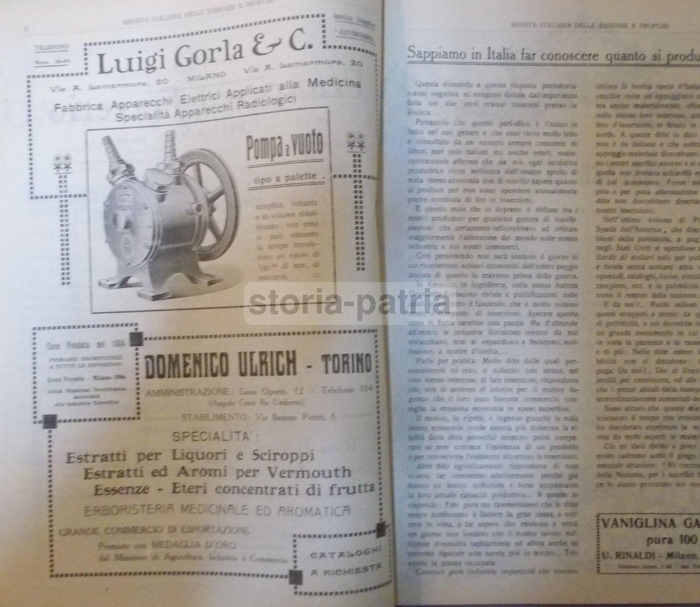 Rivista Italiana Delle Essenze E Profumi, 1921