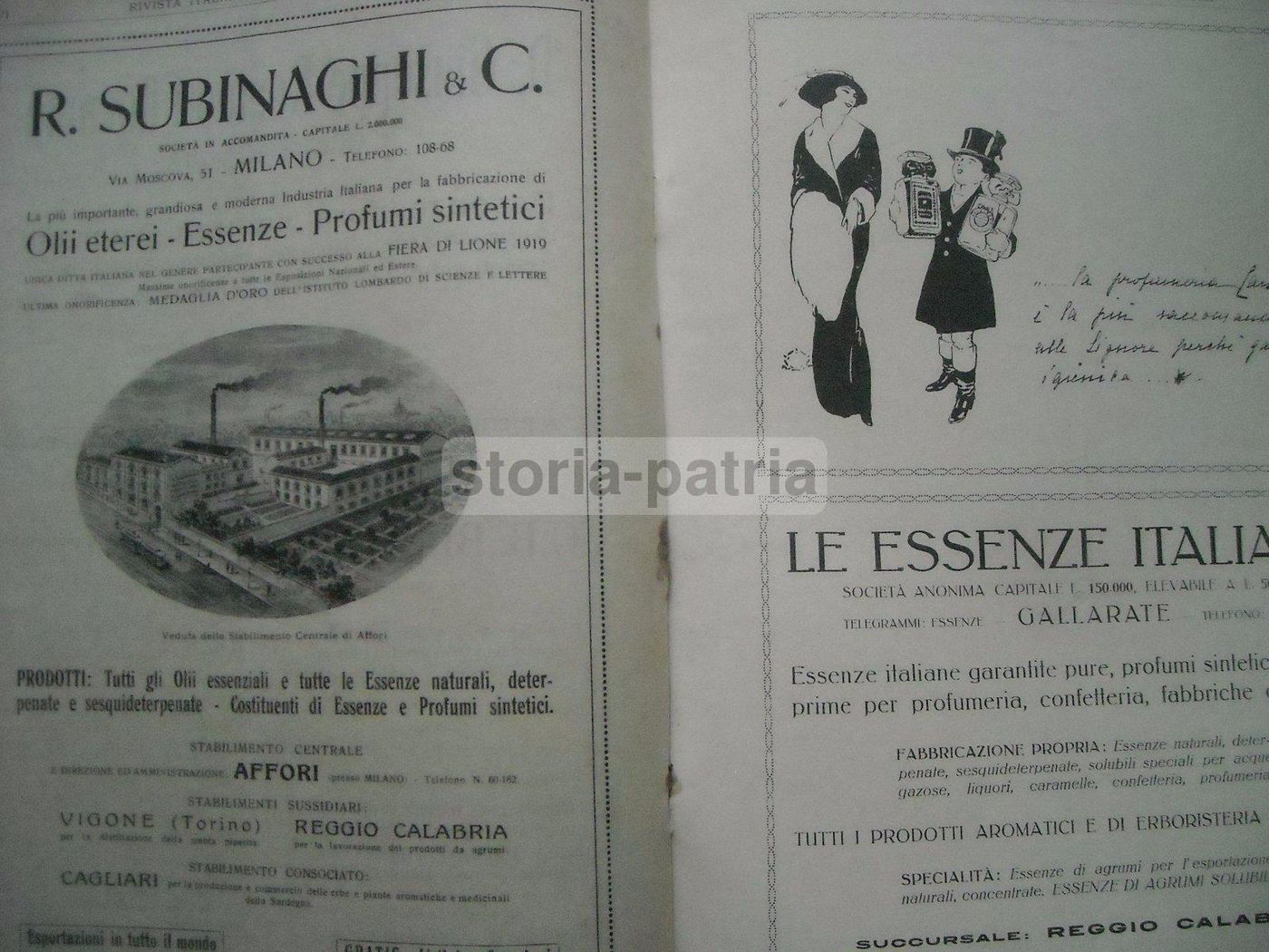 Rivista Italiana Delle Essenze E Profumi, Milano, Ottobre 1919 (Anno I, N. 4)
