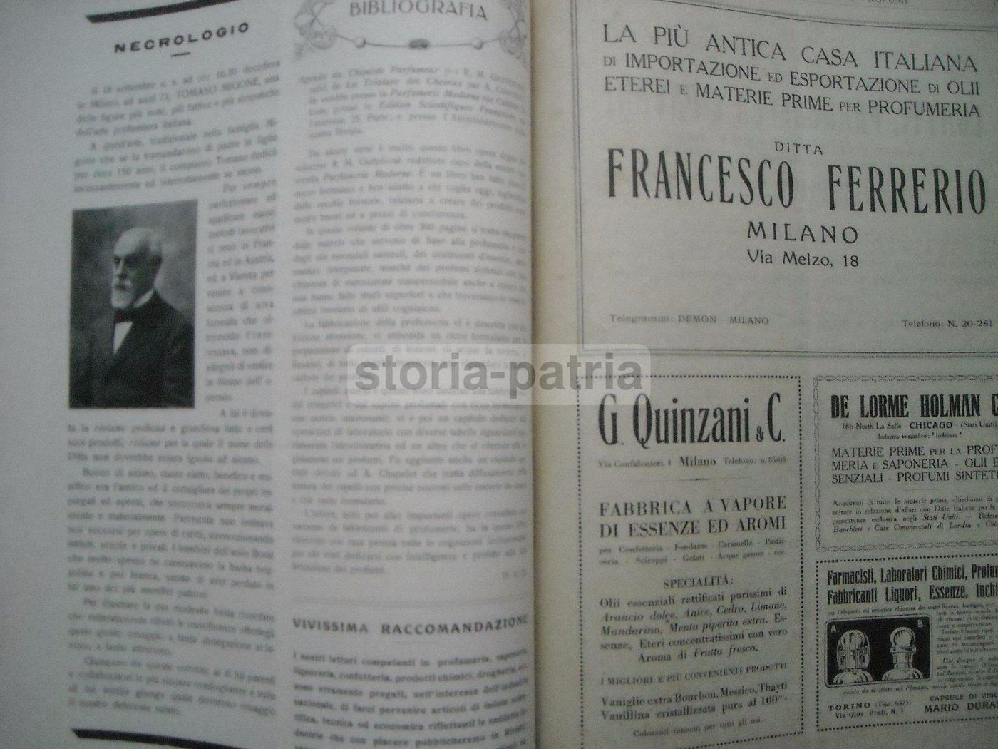 Rivista Italiana Delle Essenze E Profumi, Milano, Ottobre 1919 (Anno I, N. 4)
