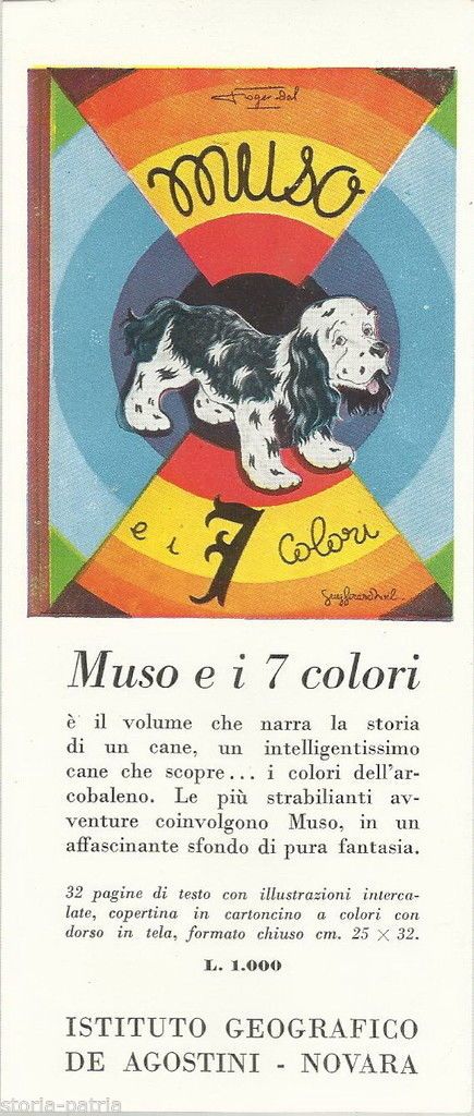 Segnalibro Pubblicitario Muso E I 7 Colori De Agostini