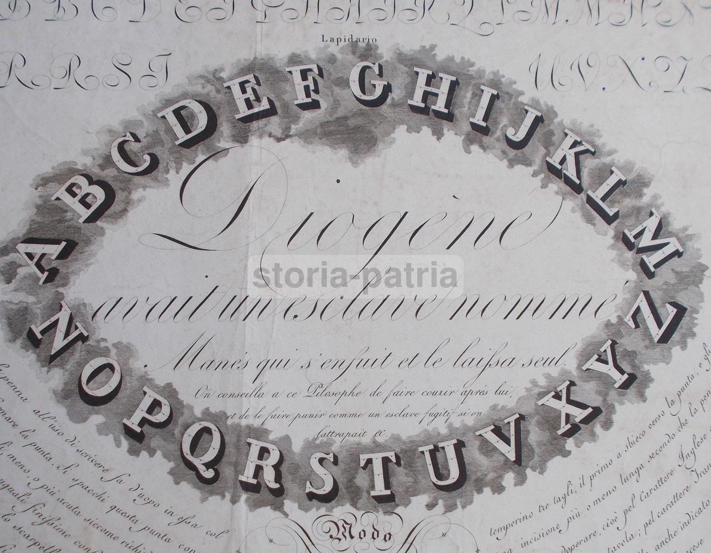 Incisione Calligrafia Lapidario Cancelleresco Lanzuoli Schuoller