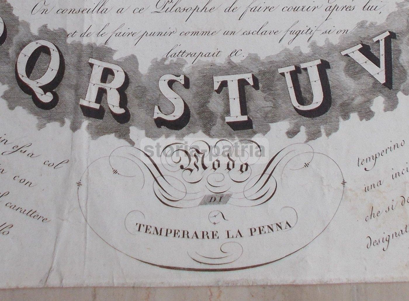 Incisione Calligrafia Lapidario Cancelleresco Lanzuoli Schuoller