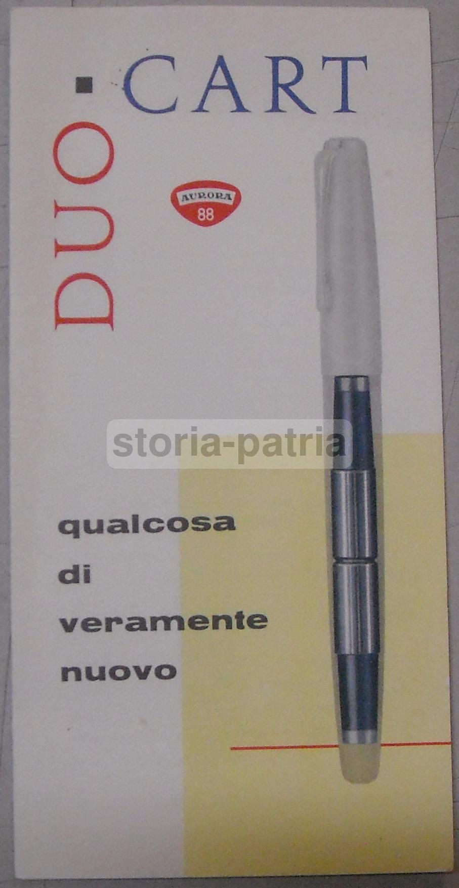 Depliant Pubblicitario Aurora Duo Cart Penna Stilografica