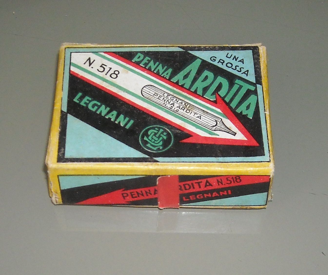 Scatola Pennini Pubblicitaria Legnani Penna Ardita, Anni '20 '30