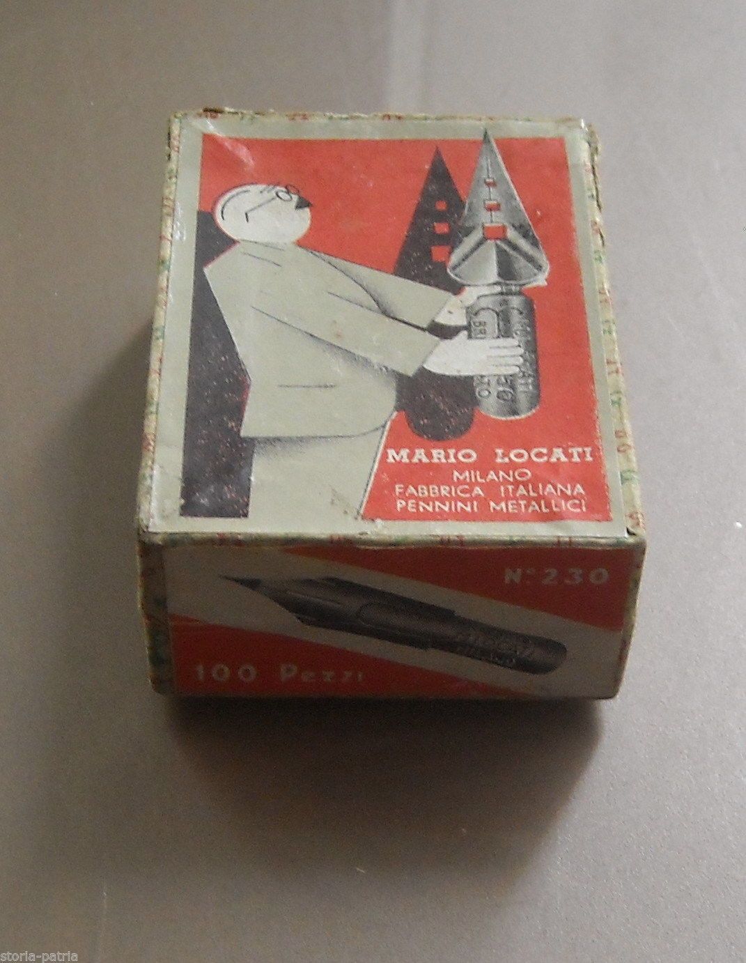 Scatola Pennini Metallici Mario Locati Milano Anni '30 '50