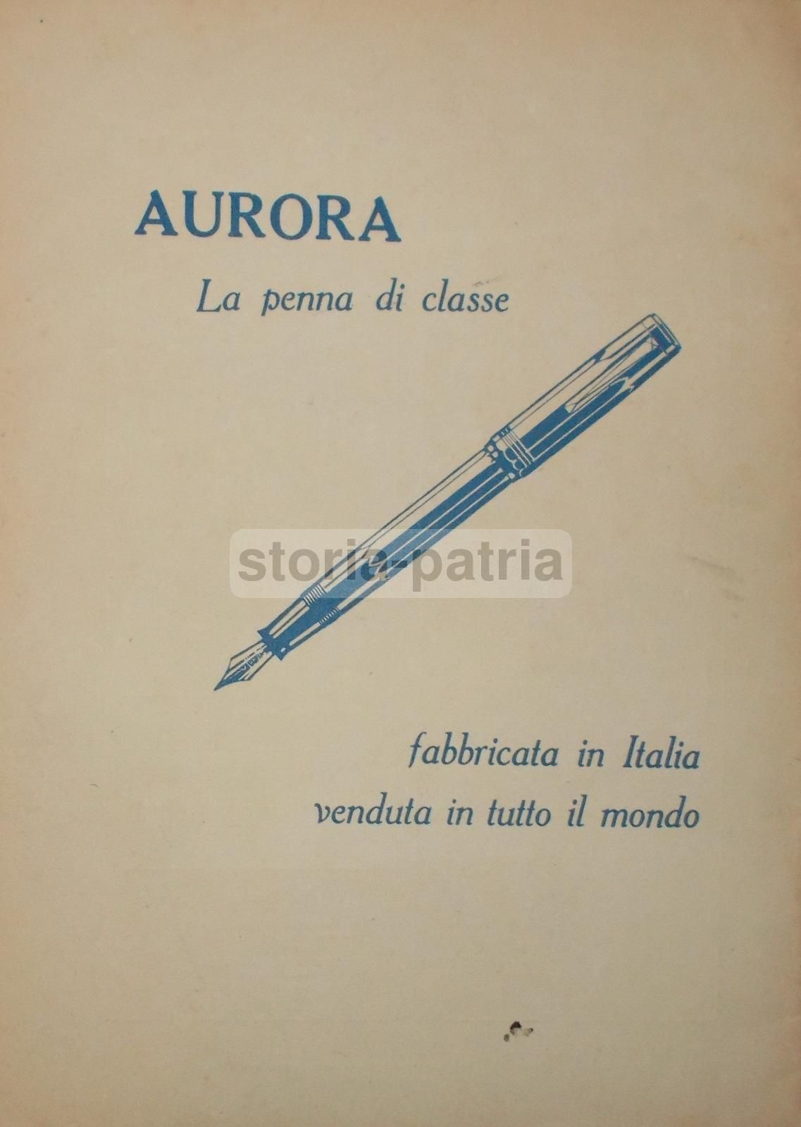 Pubblicità Aurora Penna Stilografica 1939
