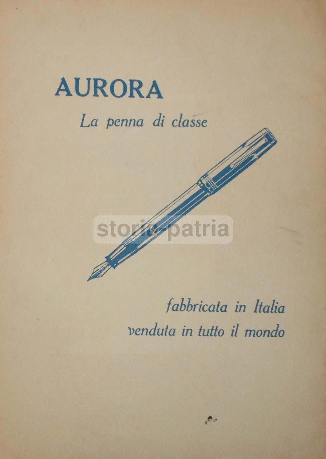 Pubblicità Aurora Penna Stilografica 1939