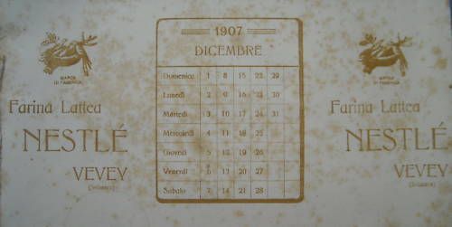 Carta Assorbente Pubblicitaria Nestlé Farina Lattea, 1907, Svizzera