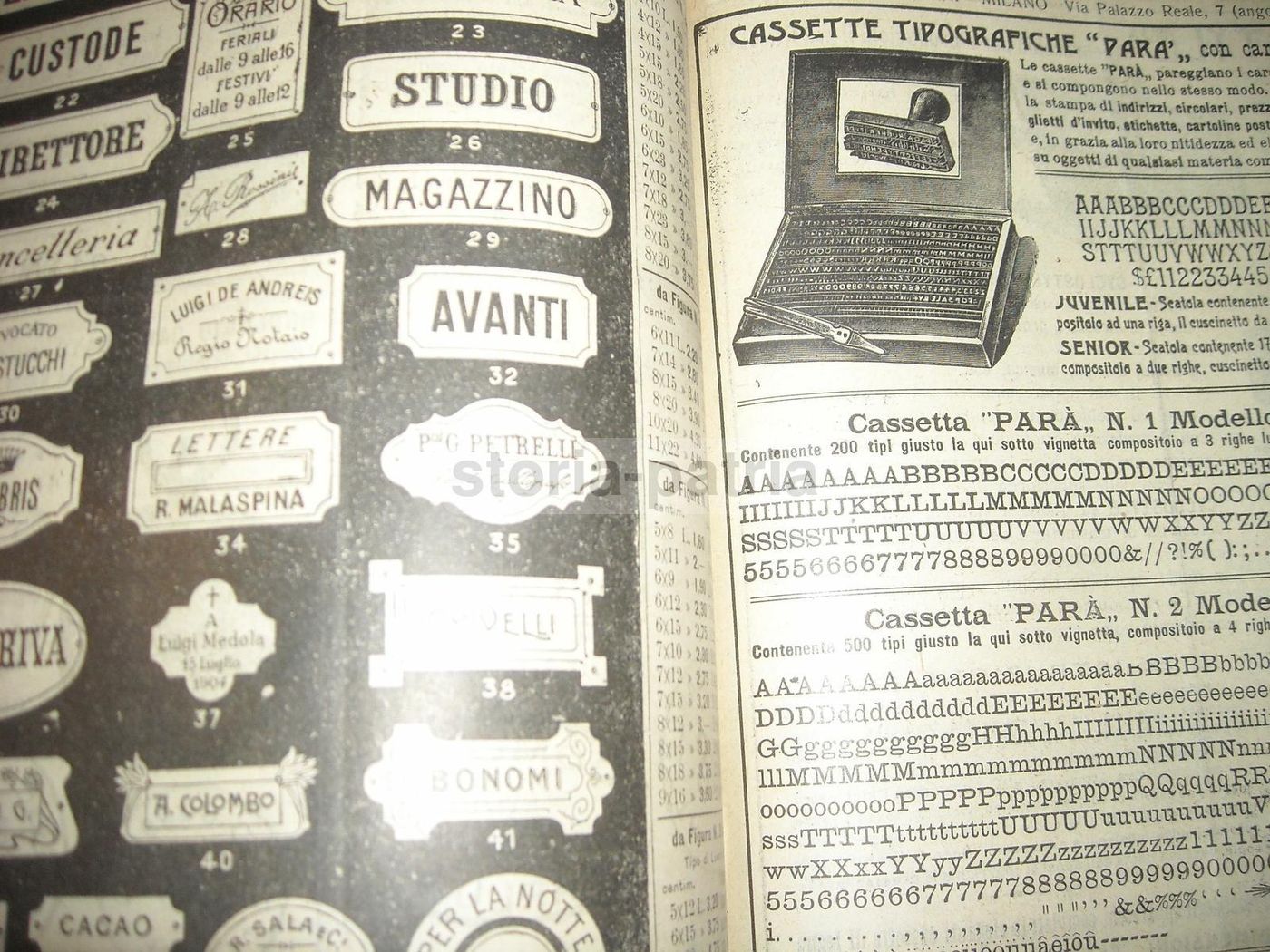 Catalogo Rigoli & Fraschini Timbri E Cancelleria Milano 1910