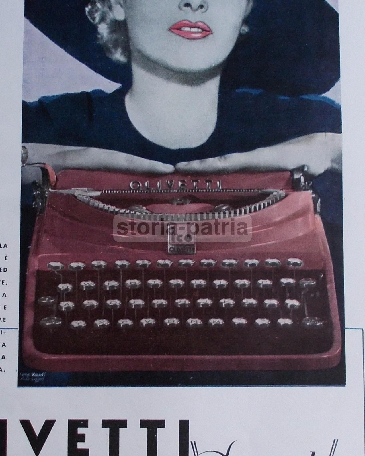 Pubblicità Olivetti Macchina Da Scrivere Portatile Anni '30