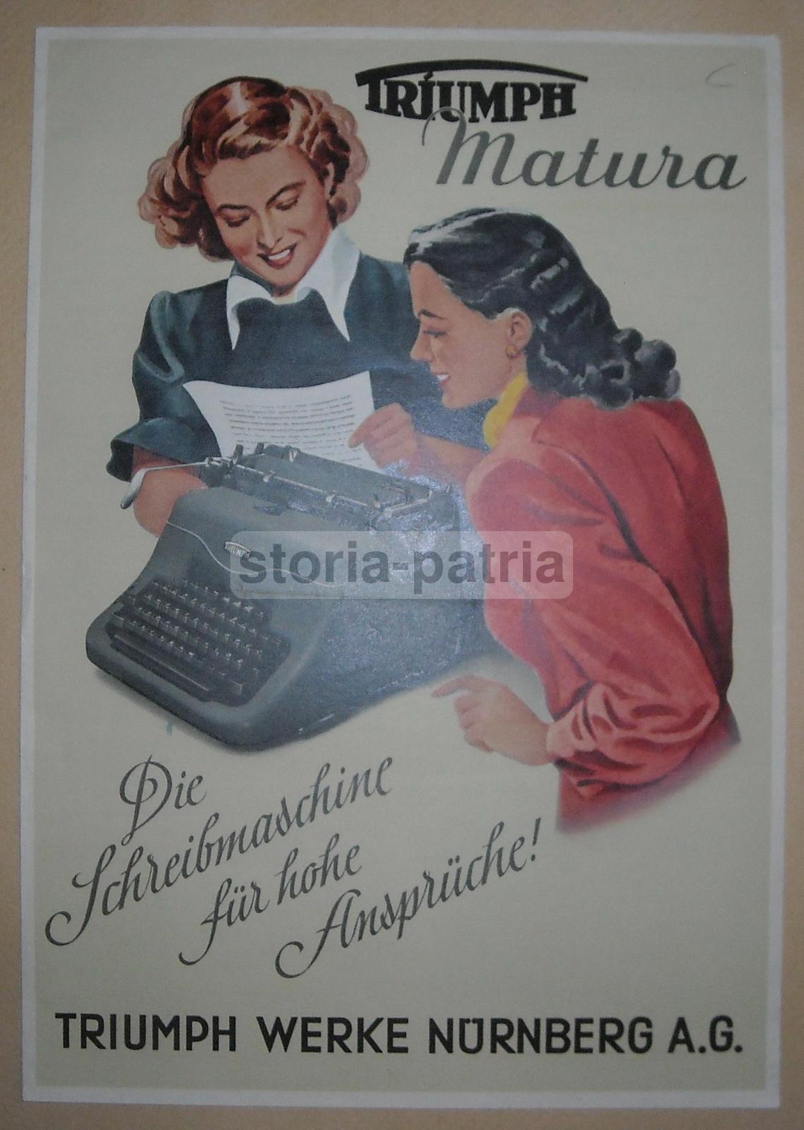 Volantino Pubblicitario Macchina Da Scrivere Triumph Matura