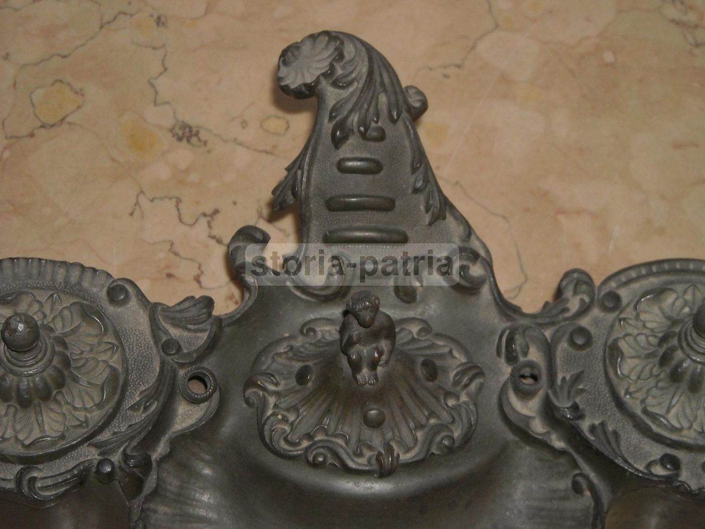 Calamaio Antico In Bronzo Con Scimmia, XIX Secolo