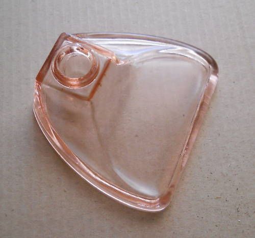 Calamaio Da Scrivania In Vetro Rosa Liberty Decò Primo '900