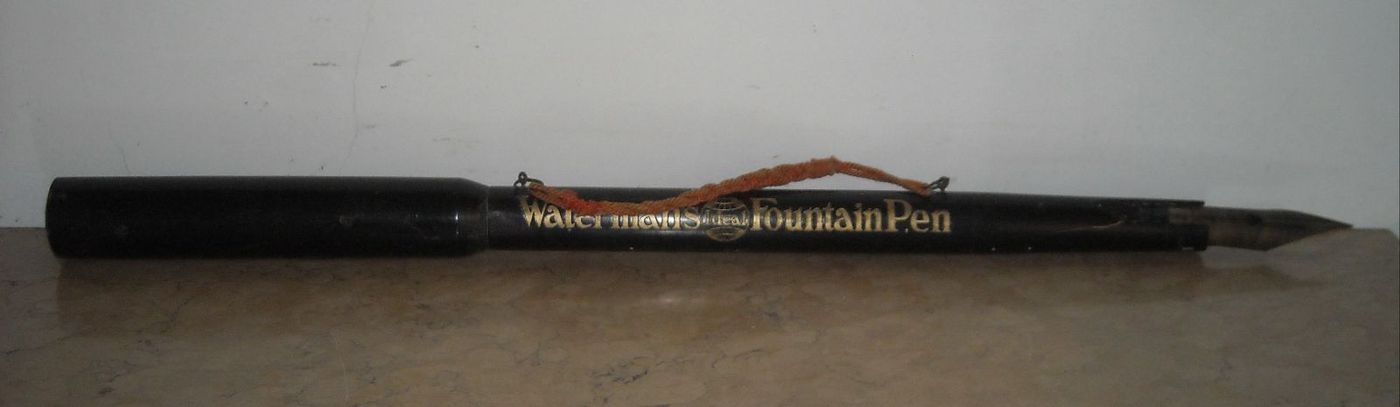 Insegna Pubblicitaria Waterman'S Ideal A Forma Di Penna Stilografica, Primo '900
