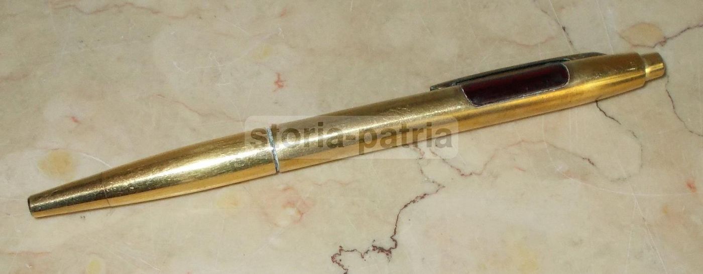 Penna Vintage Panter Quarz Con Display Rosso Metallo Dorato Anni 60 70
