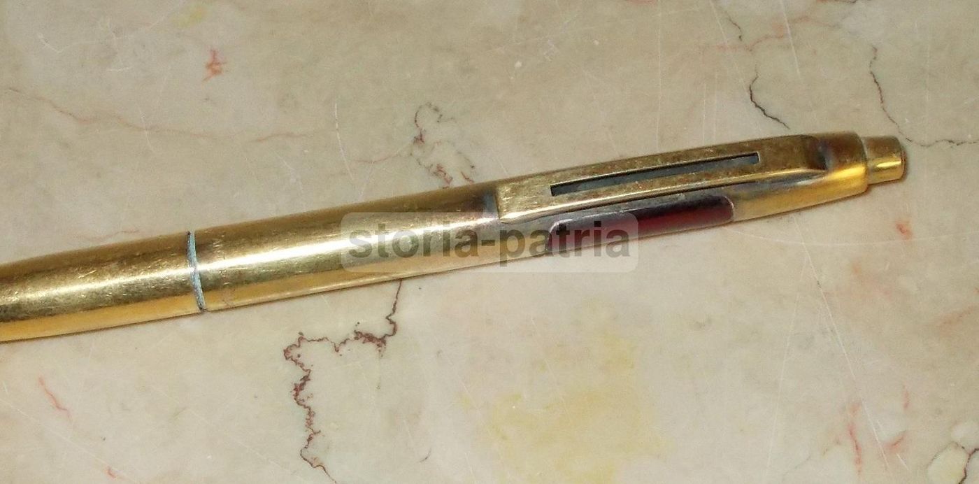 Penna Vintage Panter Quarz Con Display Rosso Metallo Dorato Anni 60 70