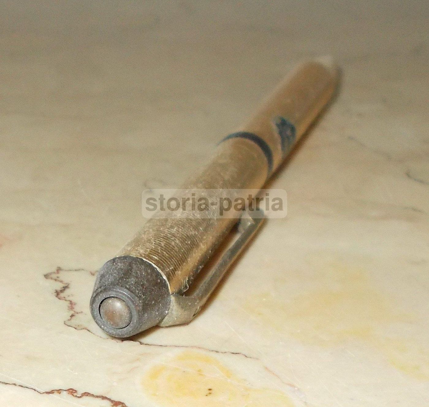 Penna Biro Cavallina Vintage Anni 60 70 In Metallo Dorato