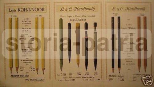 Pubblicità d'Epoca Matite Koh I Noor Hardtmuth E Gomme Elefante
