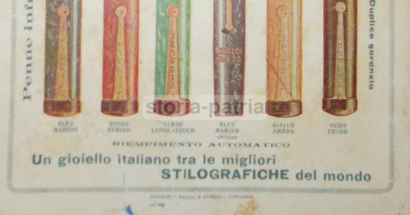 Pubblicità Antica Penne Stilografiche Tibaldi Infrangibili