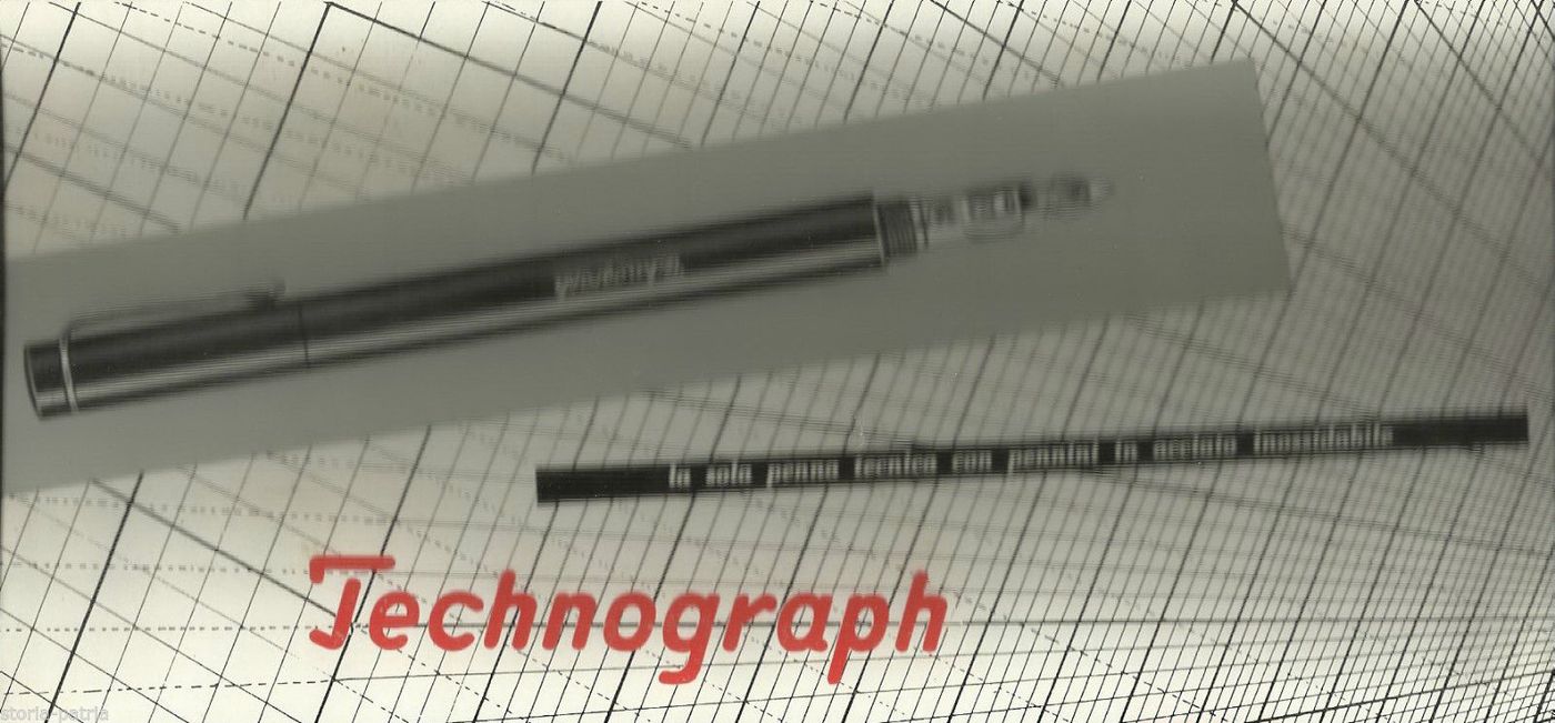 Depliant Pubblicitario Penna Technograph Neotecnica Genova, Anni 50