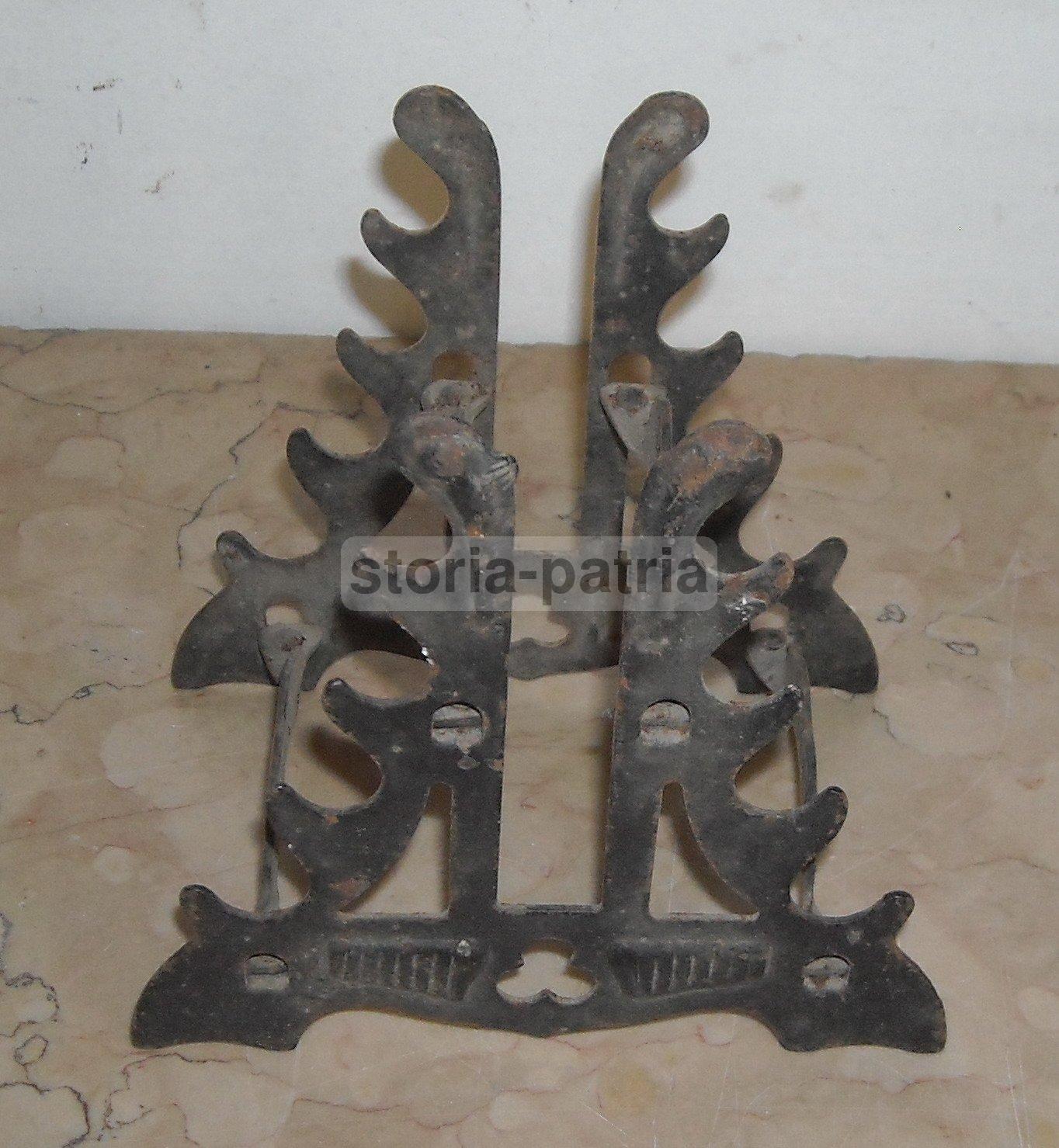 Porta Penne Da Scrivania Vintage Fauni Anni '30 Metallo Nero
