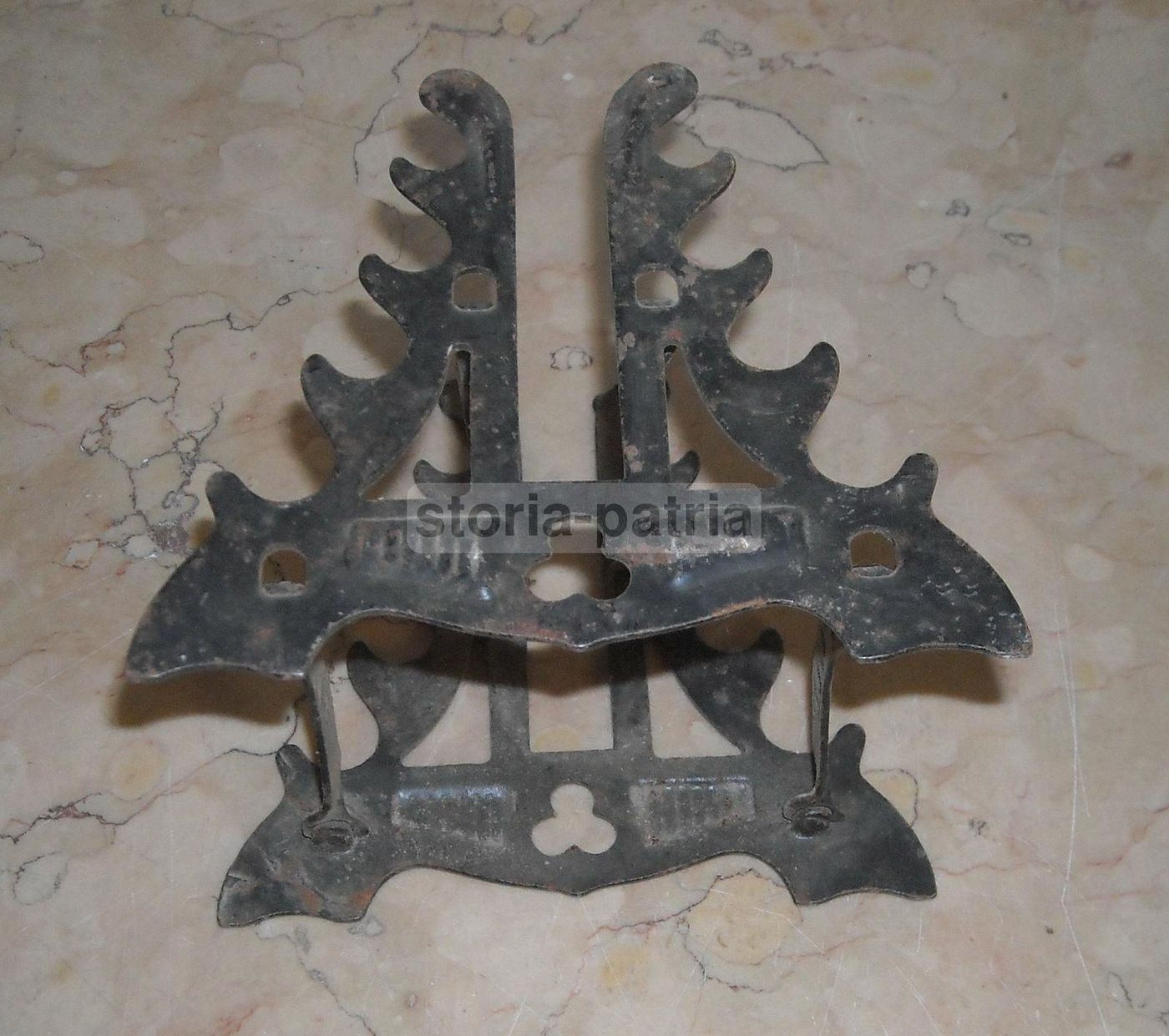 Porta Penne Da Scrivania Fauni In Metallo Nero, Anni '30